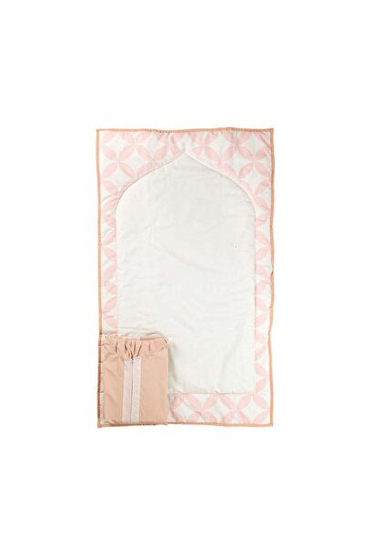 Reetal Women's Prayer Set – Mat & Abaya with Hijab – Free Size – Linen – Pink