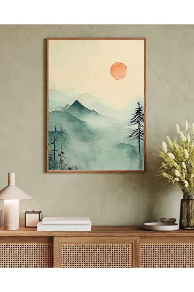 Tuba Decor Σειρά ζωγραφικής τέχνης Ιαπωνίας με ξύλινο πλαίσιο ενός τεμαχίου