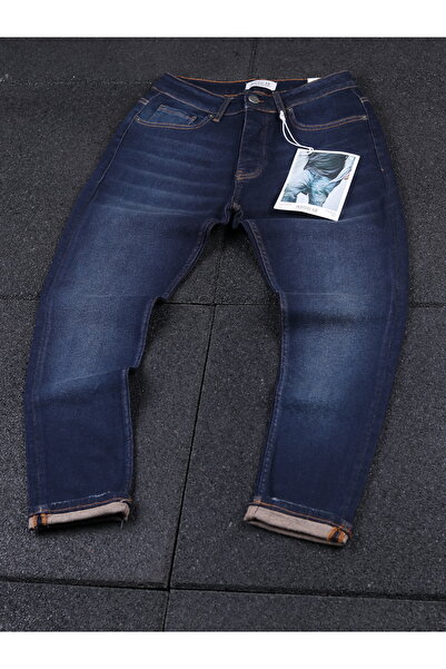 erkek Mavi denim pantolon