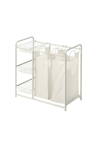 5five Simple Smart Elex laundry basket, metal, textile, 2x45 liters, 75 x D. ...