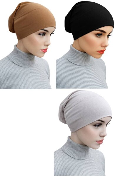 ALDAIYR 3 Piece Tube Cap Snap-On Cap for Hijab