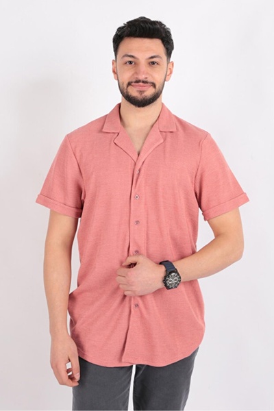 Cazador Men's Short Sleeve Shirt 20000 Dried Roses