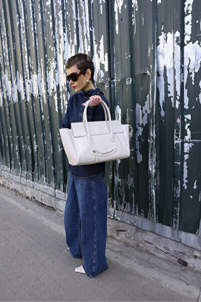 LUTVELIZADE geantă 2621 - detaliu cu fermoar Wide Form Bone Woman geantă