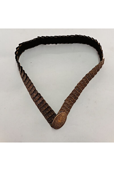 AĞIRSOY Elastic Women's Shoes Belt I, Metal Sequins, Antique Length 70 Cm, Mo...