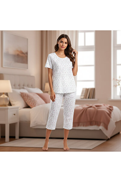 BONBON Women's Capri Short Sleeve Tshirt and Bralet 3-Piece Set Bb2415