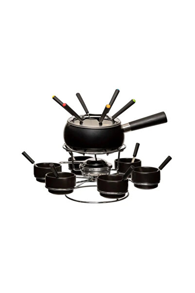 5five Simple Smart Black Maxy fondue set, stainless steel, for 6 people, 34 x...