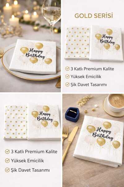 CKM silikon 2-Pack Birthday Concept Premium Napkins