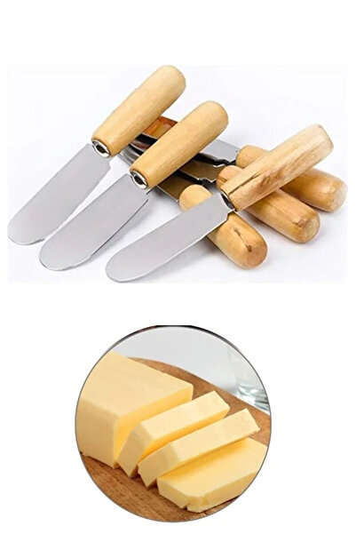 TUMU LIFE Bambu Saplı Tereyağı, Reçel, Çikolata Bıçağı 6'lı Tereyağ Ve Peynir...