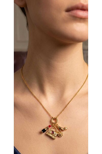 Meyra Accessories Meyra 316L Steel Charm Women's Gold Color Luminous Shopping...