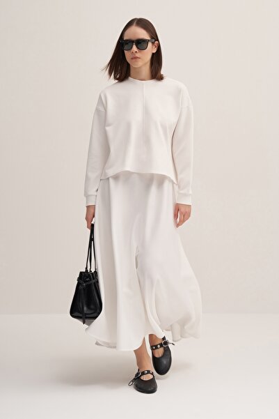 EBU Prive Bluză de damă scuba Ecru