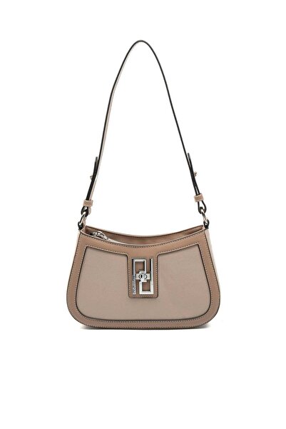 Silver Polo Silver & Polo Sp1132 Women's Crossbody Bag Plain Dark Beige-Latte
