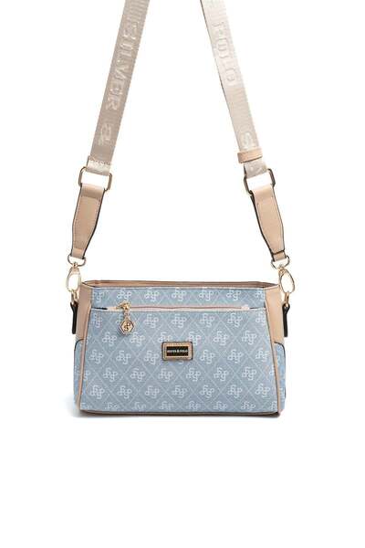 Silver Polo Silver & Polo SP1273 Femei geantă crossbody Monogram Albastru-Negru