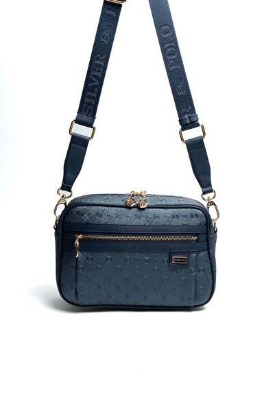 Silver Polo Silver & Polo Sp1280 Women's Crossbody Bag Logo Navy Blue-Navy Blue