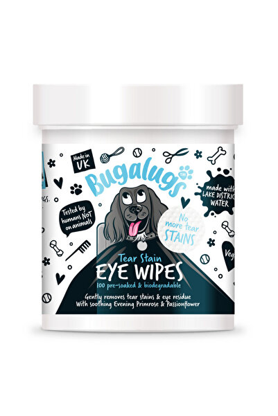 Bugalugs مناديل مبللة للعين قابلة للتحلل الحيوي لإزالة بقع الدموع للكلاب والقطط