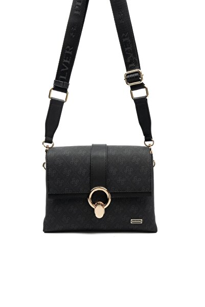 Silver Polo Silver & Polo SP1275 Γυναικείο Τσάντα χιαστί Μονόγραμμα Μαύρο-Μαύρο