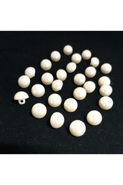 hobimon أزرار لؤلؤية نصف مستديرة مستوردة 12 مم - أزرار لؤلؤية كريمية (30 قطعة)
