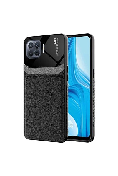 Ceponya حافظة لهاتف اوبو رينو 4 لايت مظهر جلدي بتصميم غطاء خلفي صلب