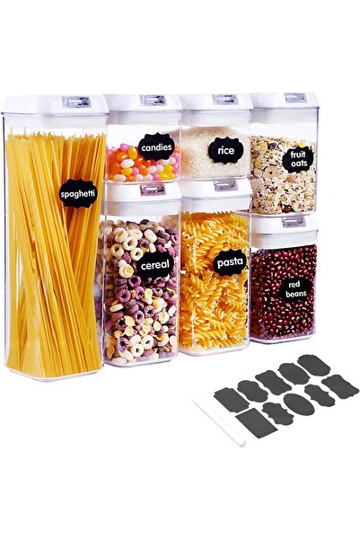 Arabest Kitchen Containers, Pantry Organization With Marker and Labels, Durab...