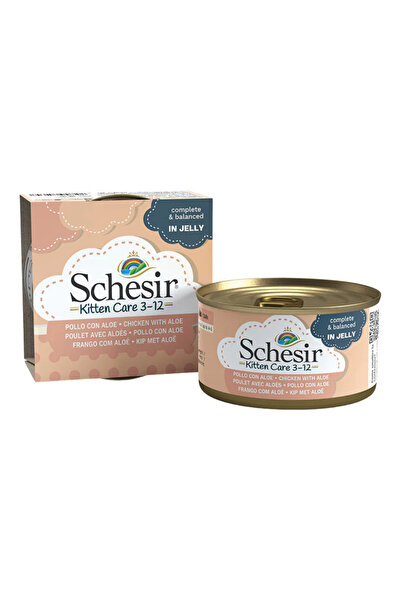 Schesir Chicken with Aloe in Jelly Kitten Wet Food 85G