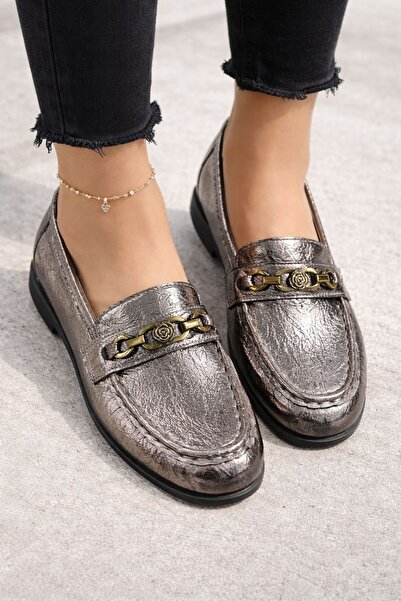 MİSS PARK MODA Women's Loafer Buckle Daily Shoes
