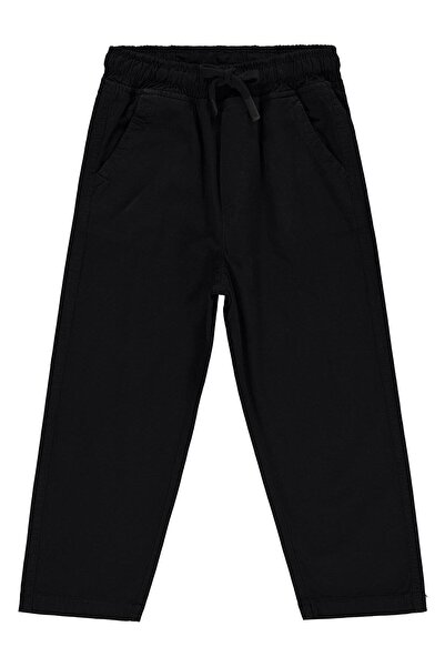 Civil Boys Ελαστικό παντελόνι με λάστιχο στη μέση για 2-5 ετών - Μαύρο
