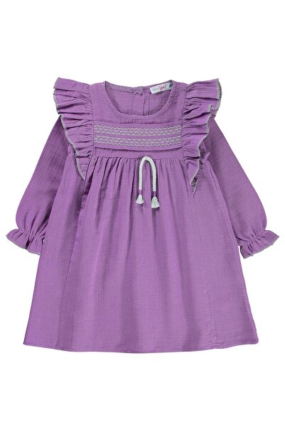 ZEYNEVA فستان تيمو للفتيات من الموسلين - ليلكي