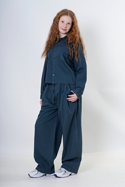 HayKids Κοριτσίστικο Σετ Μουσελίνα Βαμβάκι τεμαχίων - Ροζ κοντομάνικο πουκάμι...