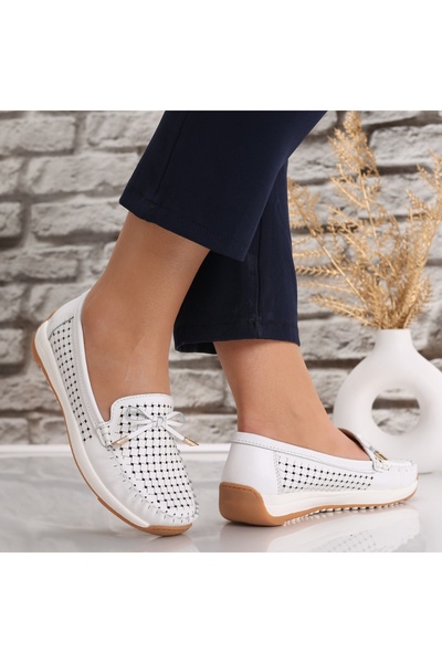 Signo Pantofi sport albi pentru femei din piele , Alinca, 41