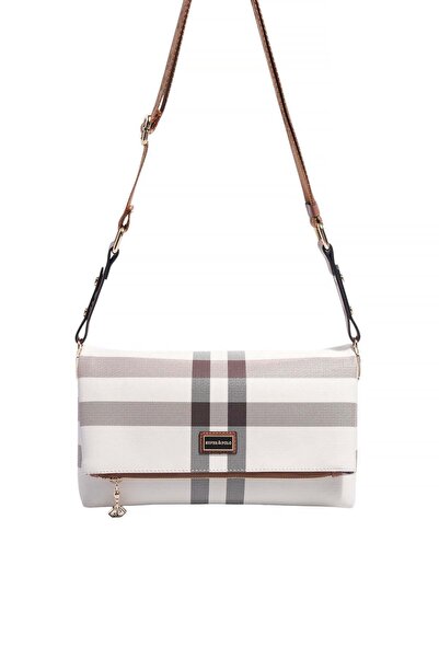 Silver Polo سيلفر آند بولو SP1278 للنساء حقيبة عابرة للجسم قماش منقش كريمي-تان