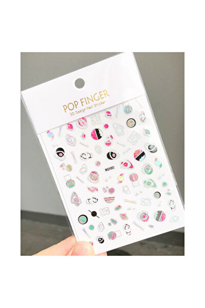 delis Marquise nail stickers, STICKER134, Multicolor