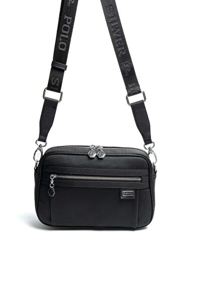 Silver Polo Silver & Polo SP1280 Γυναικείο Τσάντα χιαστί Honeycomb Μαύρο-Μαύρο