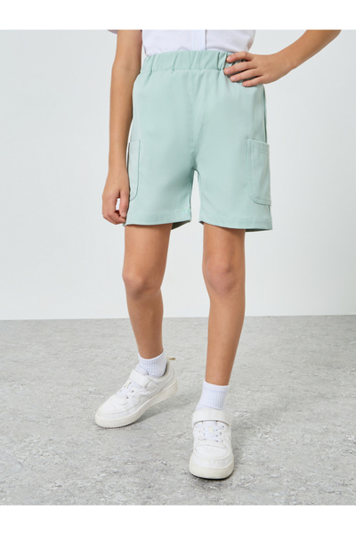 Styli Kids Green Cargo Shorts
