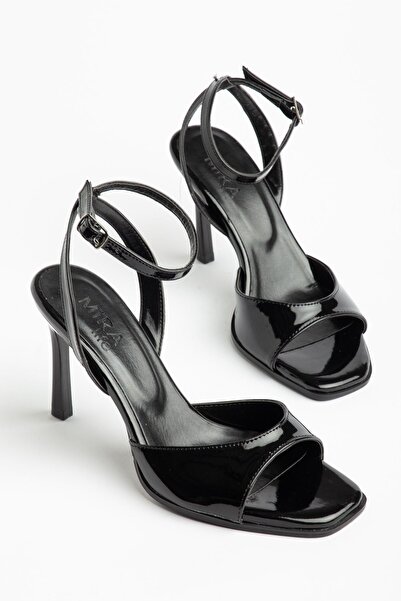 Hayalimdeki Ayakkabı Γυναικεία παπούτσια Lesley Cross Strap Μαύρα λουστρίνι μ...