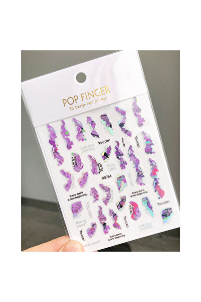 delis Marquise nail stickers, STICKER138, Purple