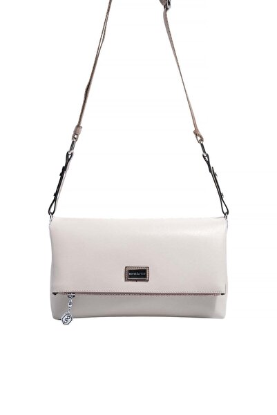 Silver Polo فضي وبولو SP1278 للنساء حقيبة عابرة للجسم بيج-لاتيه عادي