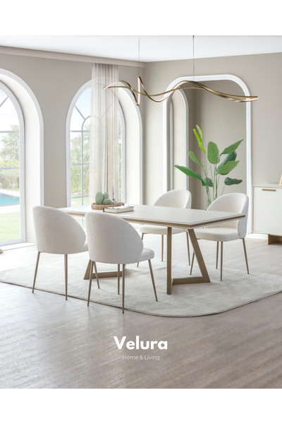 Velura Home & Living Valore Yemek Masası + 2 Sandalye
