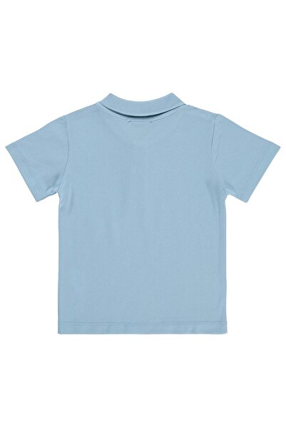 Civil Boys Boy's Palm Tree Embroidered Polo Collar T-Shirt for Ages 2-5 - Blu...