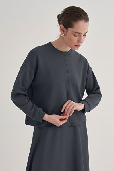 EBU Prive Women's Scuba Blouse Anthracite