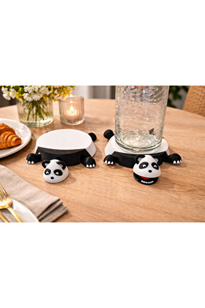 PLUS LIGHT Hayvan Panda Figürü Hareketli Bardak Altlığı