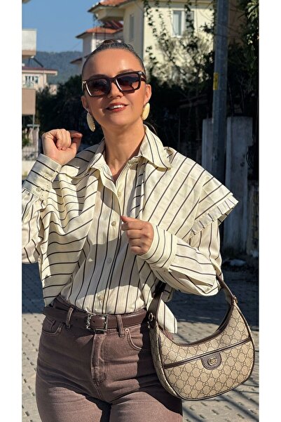 BENDİSTAR BUTİK KADIN ŞAL DETAYLI GÖMLEK