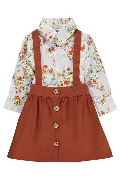 ZEYNEVA Timo Girls' Shirt Skirt Set - Orange