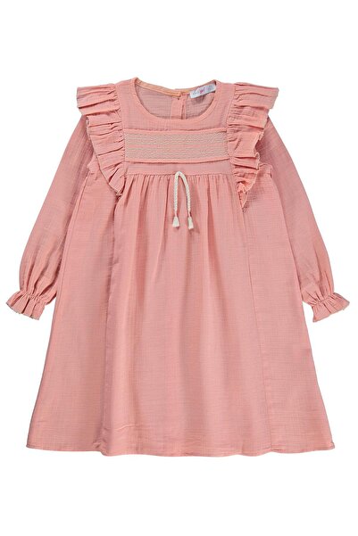 ZEYNEVA فستان تيمو موسلين - بودرة