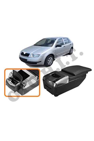 OTO H.İ.T. SKODA FABİA MK1 UYUMLU BARDAKLIKLI LÜKS KOL DAYAMA KOLÇAK SİYAH İT...