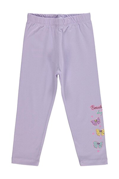 Civil Girls Colanți Beautiful Day cu imprimeu pentru 2-5 ani - Liliac