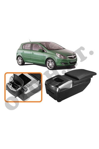 OTO H.İ.T. OPEL CORSA D UYUMLU BARDAKLIKLI LÜKS KOL DAYAMA KOLÇAK SİYAH İTHAL.
