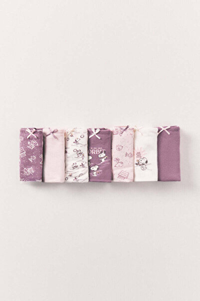 Women'secret عبوة من 7 سراويل داخلية قطن كلاسيكية بطبعة سنوبي