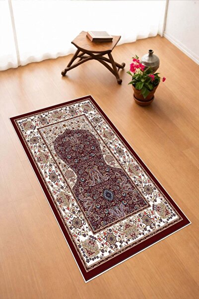 Pelura Halı Classic Pattern Digital Print Piece Non-Slip Sole Washable Prayer...