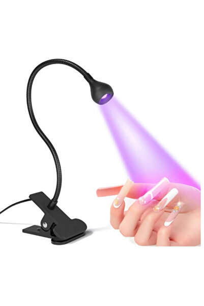 QNAIL Masaya Sabitlemeli Uv Led Kurutucu Akrobat Lamba Siyah