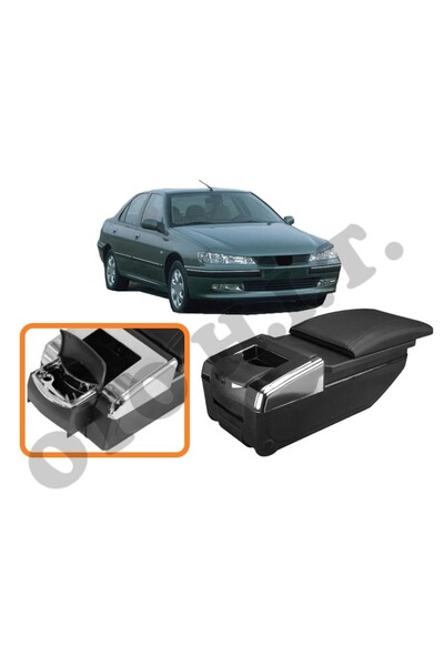 OTO H.İ.T. PEUGEOT 406 UYUMLU BARDAKLIKLI LÜKS KOL DAYAMA KOLÇAK SİYAH İTHAL.