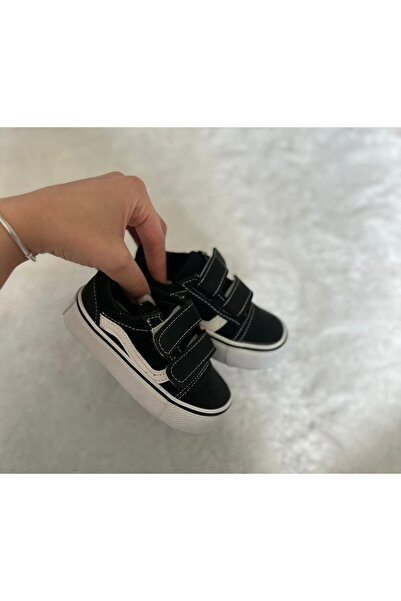WOWMOMKIDS Siyah rahat ortapedik taban çıtçıtlı çocuk ayakkabısı